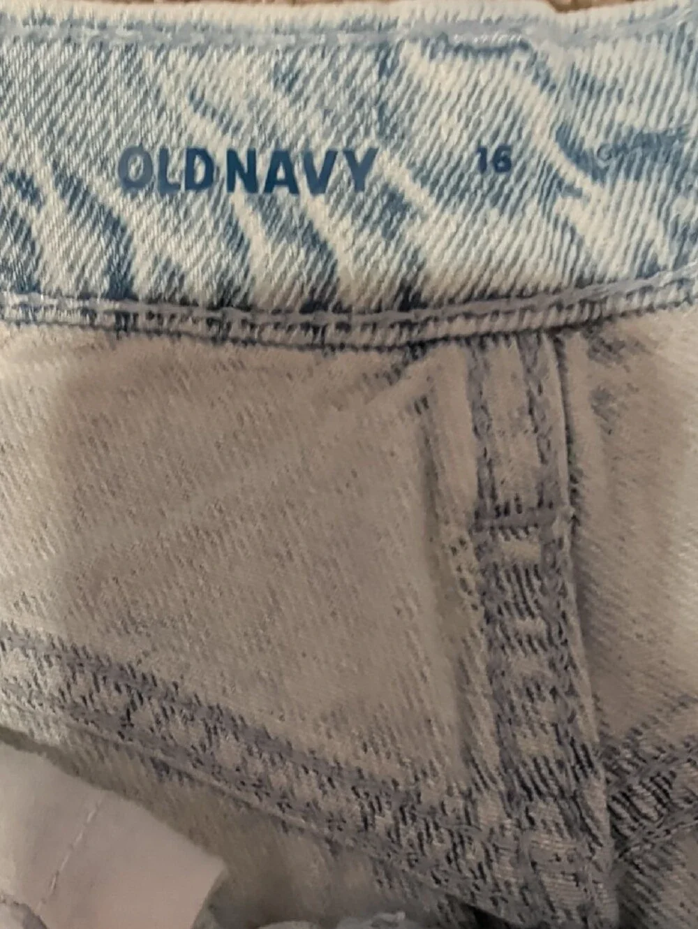 Old Navy Light Wash Denim Shorts with Butterfly Appliqués
